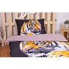 Sedmidílná sada 3D povlečení 140x200+70x90 Číhající tygr