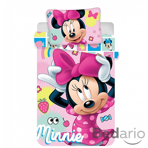 Dětské bavlněné povlečení 100x135+40x60 Minnie strawberry