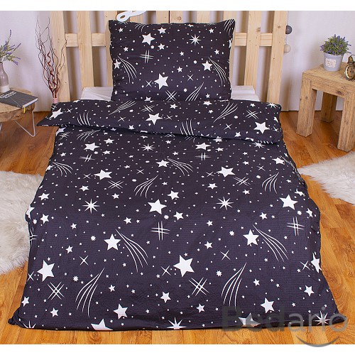 Mikrokrepové povlečení Easy 140x200 70x90 Komety