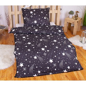 Mikrokrepové povlečení Easy 140x200 70x90 Komety