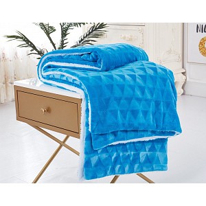 Deka beránek 150x200 - Triangles - Modrá