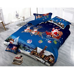 3D Povlečení 140x200+70x90 Santa Claus