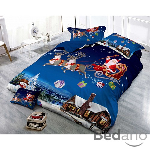 3D Povlečení 140x200+70x90 Santa Claus