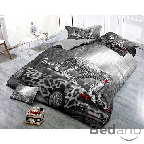 3D Povlečení 140x200+70x90 Jaguar