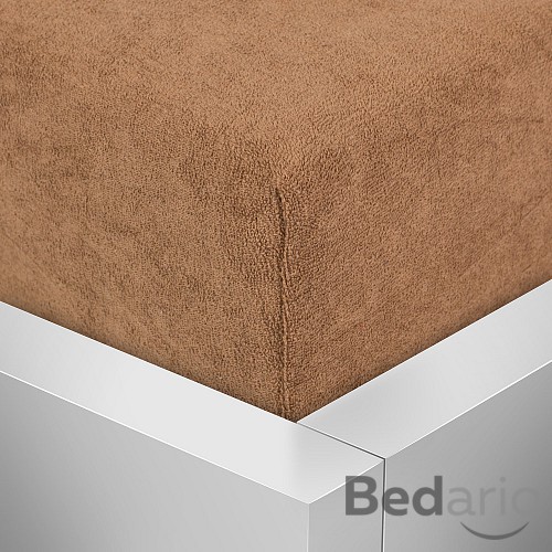 Froté prostěradlo 220x200 Premium - Světle hnědá