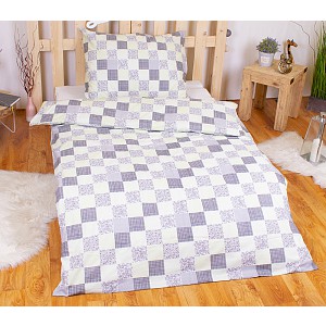 BAVLNĚNÉ POVLEČENÍ DELUXE 140x200+70x90 Patchwork mix - zelený