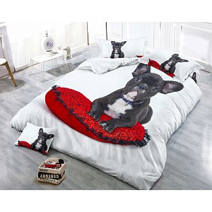 3D Povlečení 140x200+70x90 Pan Pes