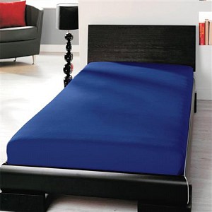 Jersey prostěradlo lycra DeLuxe 90x200 - Tmavě modrá