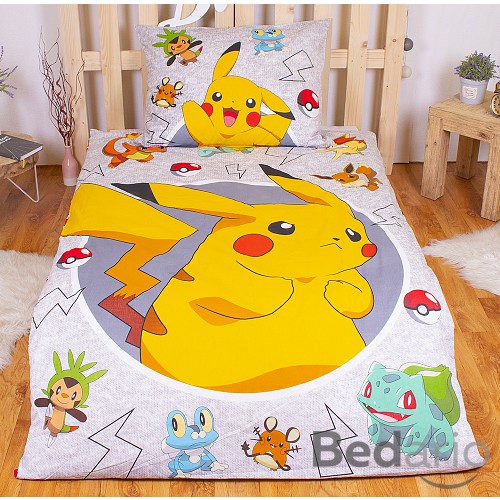 Bavlněné povlečení 140x200+70x90 Pikachu