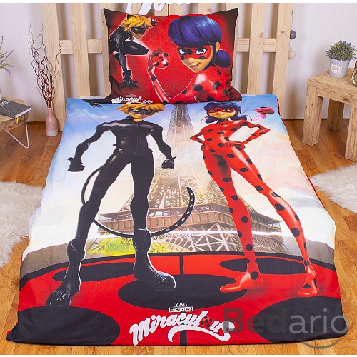 Bavlněné povlečení 140x200+70x90 Ladybug & Cat Noir