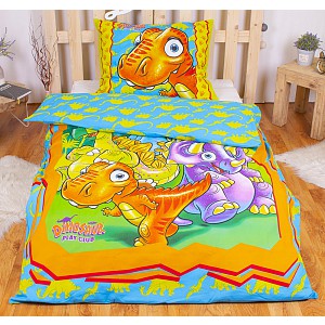 Bavlněné povlečení 140x200+70x90 Dinosauříci