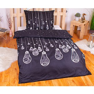 Povlečení mikrovlákno LIMITED 140x200+70x90 Smysluplné žárovky