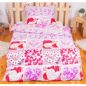 Povlečení mikrovlákno LIMITED 140x200+70x90 Hearts