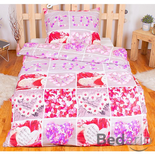 Povlečení mikrovlákno LIMITED 140x200+70x90 Hearts
