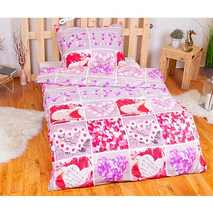 Povlečení mikrovlákno LIMITED 140x200+70x90 Hearts