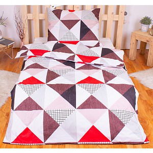 Povlečení mikrovlákno LIMITED 140x200+70x90 Barevné trojúhelníky