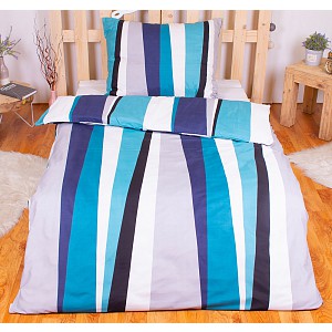 Povlečení mikrovlákno LIMITED 140x200+70x90 Nepravidelné pruhy