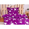 Povlečení mikrovlákno LIMITED 140x200+70x90 Vykrajované hvězdy fialové