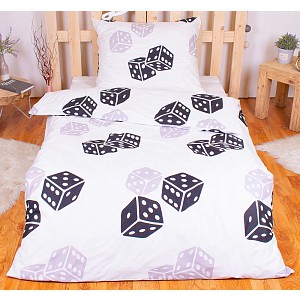 Povlečení mikrovlákno LIMITED 140x200+70x90 Hrací kostky