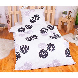 Povlečení mikrovlákno LIMITED 140x200+70x90 Hrací kostky