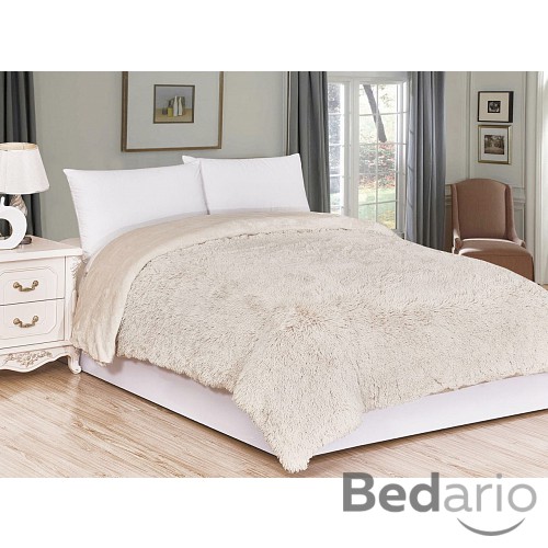 Luxusní deka s dlouhým vlasem 150x200 - Béžová