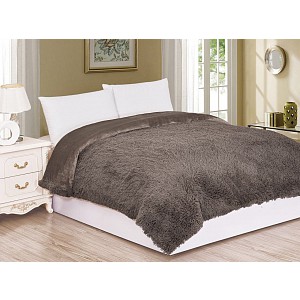 Luxusní deka s dlouhým vlasem 150x200 - Hnědá