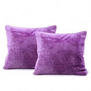 Povlak na polštářek mikroflanel 45x45 - Fialová