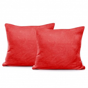 Povlak na polštářek mikroflanel 45x45 - Červená