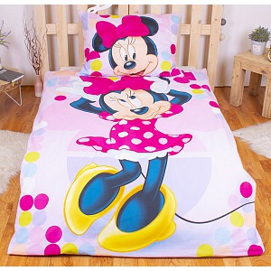 Bavlněné povlečení 140x200+70x90 Minnie puntík