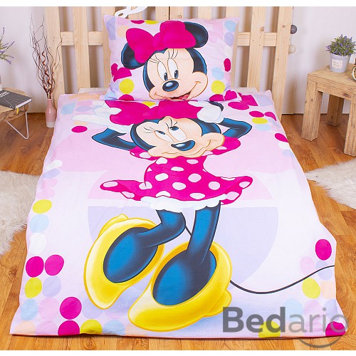 Bavlněné povlečení 140x200+70x90 Minnie puntík