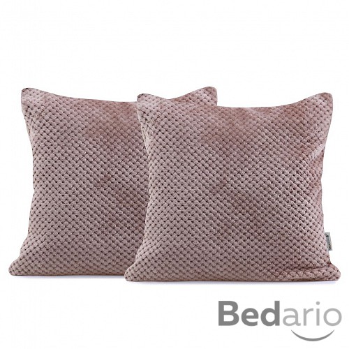 Žakárový povlak na polštářek mikroflanel 45x45 - Cappuccino