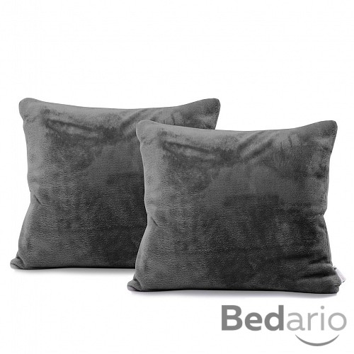 Povlak na polštářek mikroflanel 45x45 - Tmavě šedá