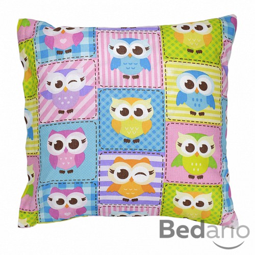 Bavlněný povlak 40x40 Sovičky
