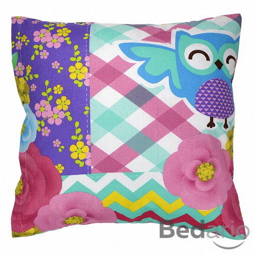 Bavlněný povlak 40x40 Sovička