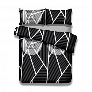Povlečení mako bavlna AVERI 220x200+70x90 Sweet home dark