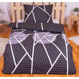 Povlečení mako bavlna AVERI 140x200+70x90 Sweet home dark