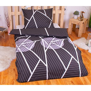 Povlečení mako bavlna AVERI 140x200+70x90 Sweet home dark