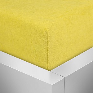 Froté prostěradlo 220x200 Premium - Žlutá