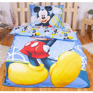 Bavlněné povlečení 140x200+70x90 Mickey Hey