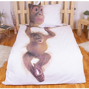 Bavlněné povlečení 140x200+70x90 Orangutan