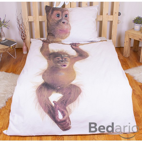Bavlněné povlečení 140x200+70x90 Orangutan