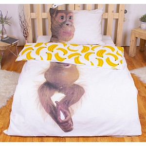 Bavlněné povlečení 140x200+70x90 Orangutan