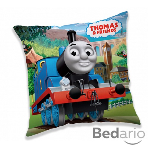 Dekorační polštářek 40x40 cm - Mašinka Tomáš