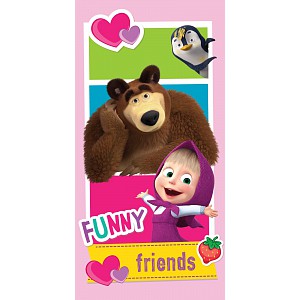 Osuška 70x140 - Máša a Medvěd FRIENDS