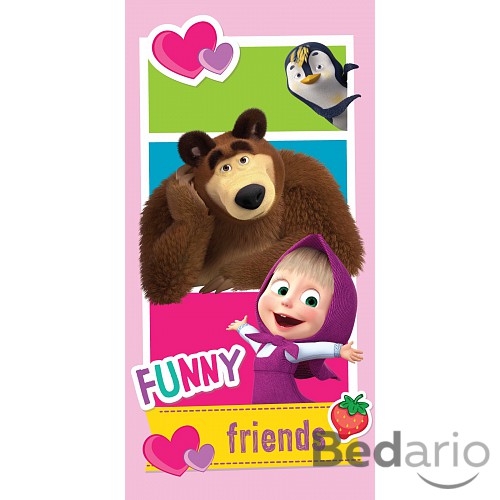 Osuška 70x140 - Máša a Medvěd FRIENDS