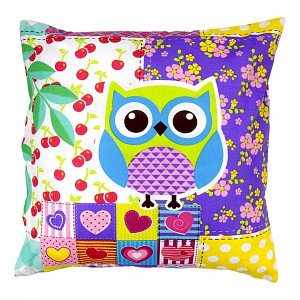 Bavlněný povlak 40x40 Sovička Cherry