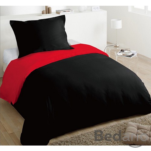 Hebké povlečení 140x200+70x90 Black & Red