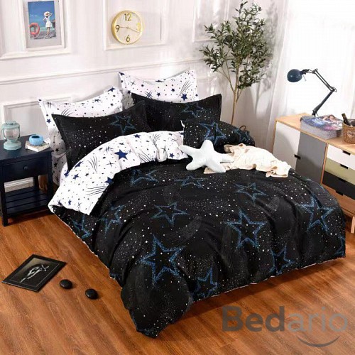 Sedmidílná sada bavlněného povlečení 140x200+70x90 Hvězdné nebe