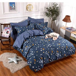 Sedmidílná sada bavlněného povlečení 140x200+70x90 Noční obloha