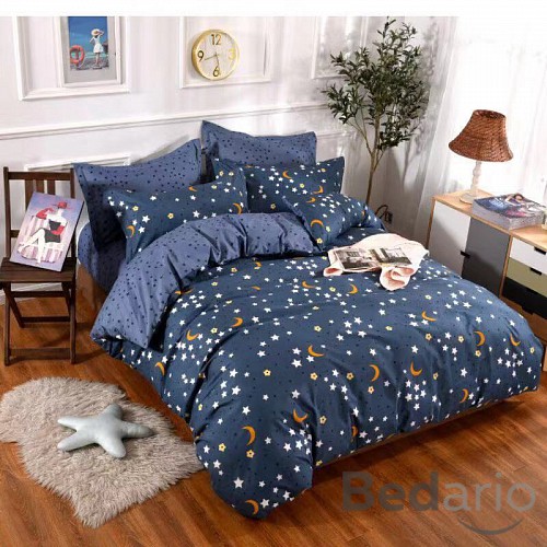 Sedmidílná sada bavlněného povlečení 140x200+70x90 Noční obloha